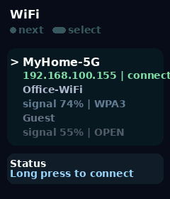 Whisplay Wi-Fi page